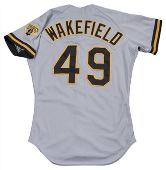 1992 Tim Wakefield Game Used Pittsburgh Pirates Road Jersey (MEARS)